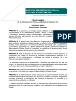 Ley Orgánica de La Administración Pública Del Estado de Quintana Roo 18-03-2023