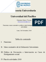 Presentación Defensoría Universitaria UP Noviembre 2018