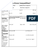 Inequalities Organizer 2