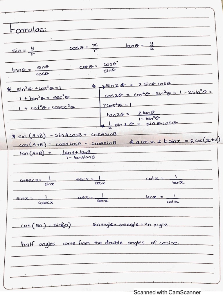 Math Formulas | PDF