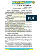 Resolución de Alcaldía #099 Aprobar Liquidacion Tecnica y Financiera Cales Alisos Naranjos