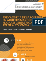 Prevalencia de Sarcopenia en Adultos Mayores de Dos Hogares Geriátricos de Pereira, Colombia