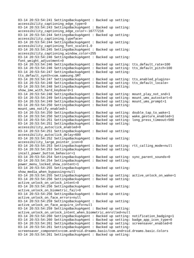 Android Accessibility Settings Backup | PDF | Java (Programming ...