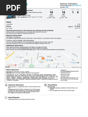 Booking.com Confirmation