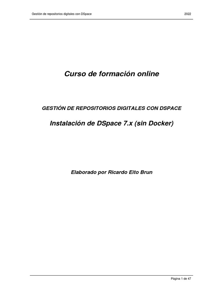 Dspace Instalacion v7x | PDF | Ventana (informática) | Java (lenguaje ...
