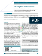 Role of Dentists During Mass Disasters: A Review: Forensic Odontology Section: Review Article