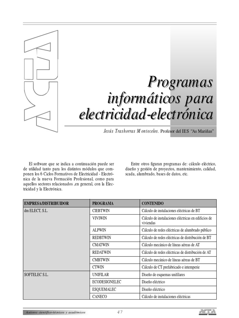 Software para Diseño Eléctrico y Cálculo | PDF | Scada | Red eléctrica