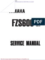Yamaha Fazer Fzs600 1998 Service Manual