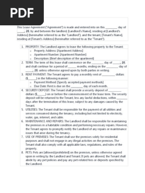 Lease Agreement