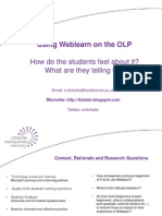 Weblearn Presentation OLP