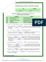 Present Continuous For Future Plans Worksheet