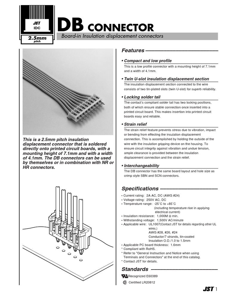 Connector: Board-In Insulation Displacement Connectors | PDF