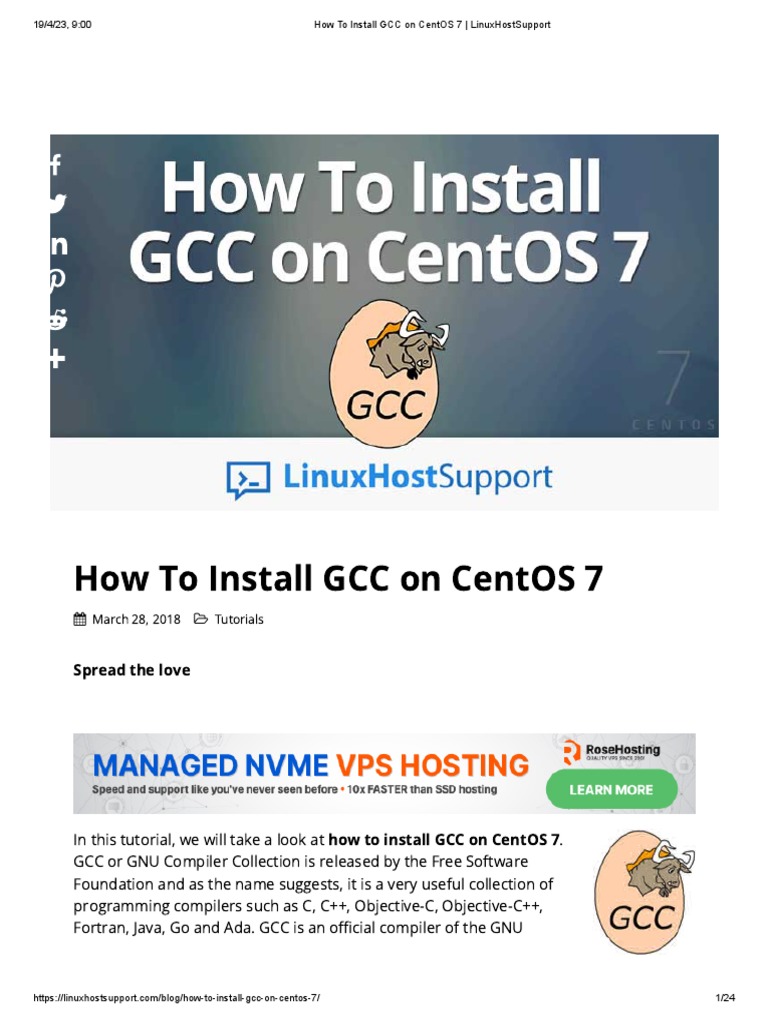 How To Install GCC On CentOS 7 | PDF | Port (Computer Networking ...