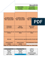 MENU (March20th March26th)