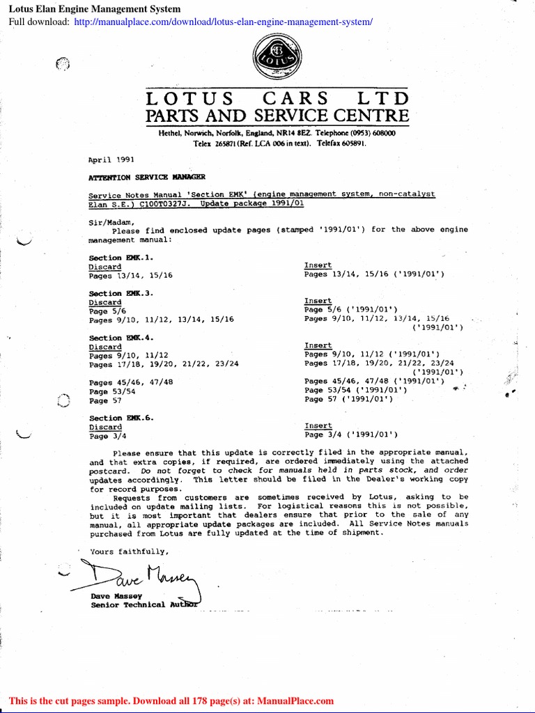 Lotus Elan Engine Management Guide | PDF | Computers