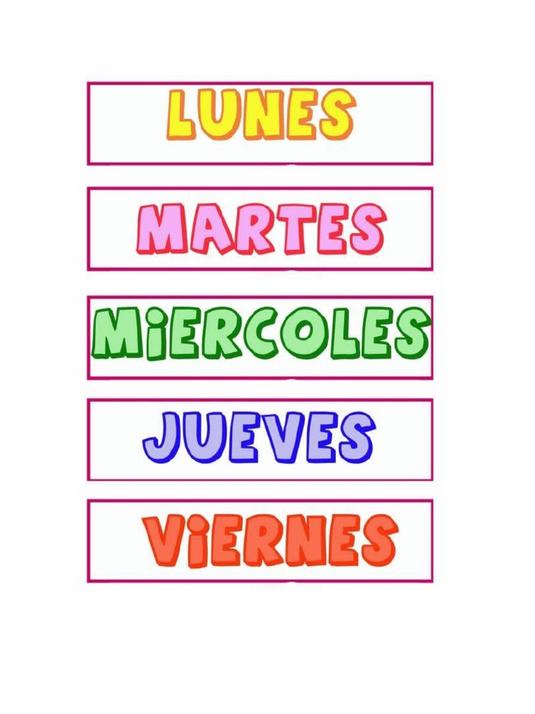 Dias de La Semana | PDF
