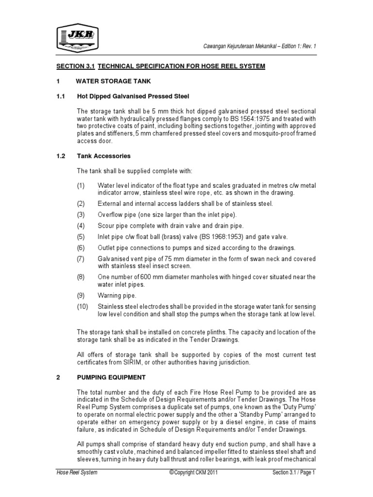 JKR Guideline Fire Protection Systems | PDF