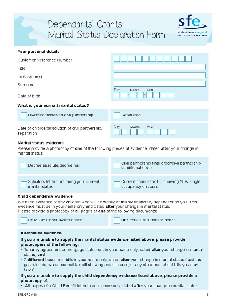 GFD Marital Status Declaration 2 PDF Marriage Divorce(01)