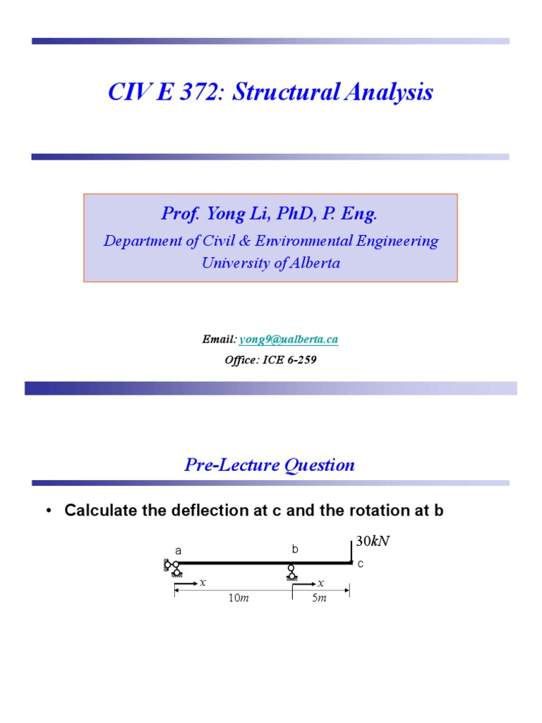 Cive 372 16 Structural Deformations Basics And Double Integration