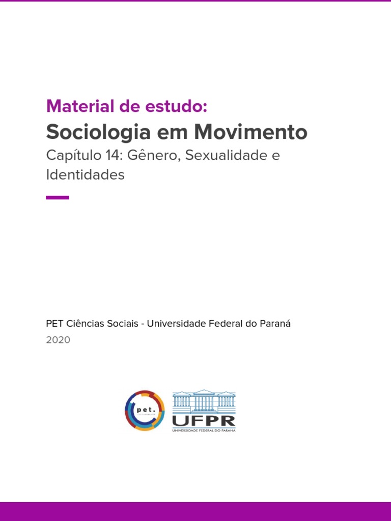 Sociologia em Movimento Resumo UFPR | PDF | Estudos de Gênero | Feminismo