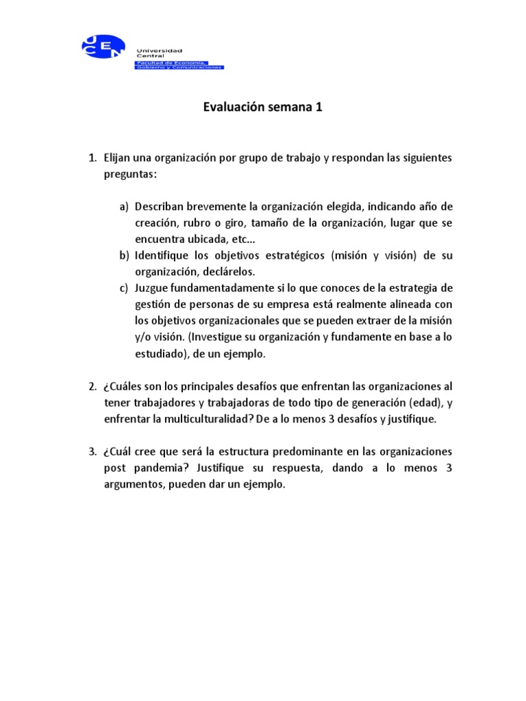 Evaluación S1 - Gestión y Personas. | PDF | Crecimiento personal y ...