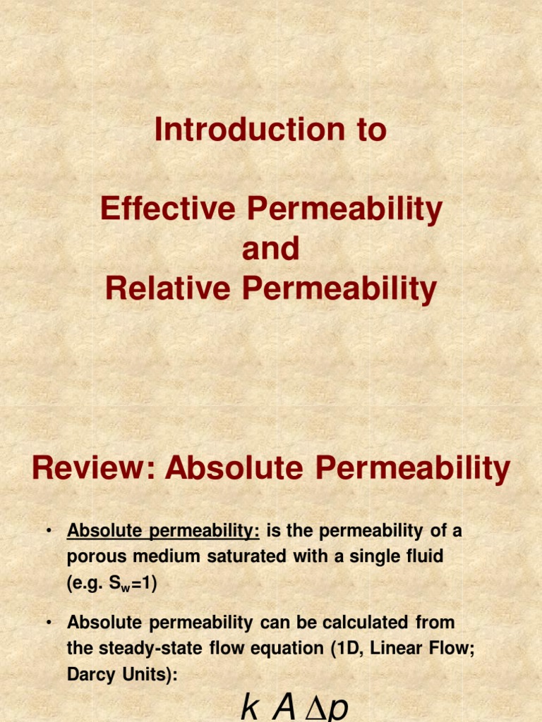 Effective Relative Permeability 1671191459 | PDF