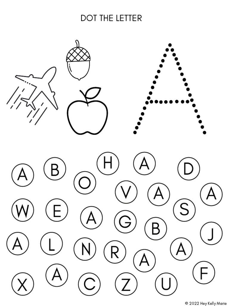 Dot The Letter Worksheets | PDF