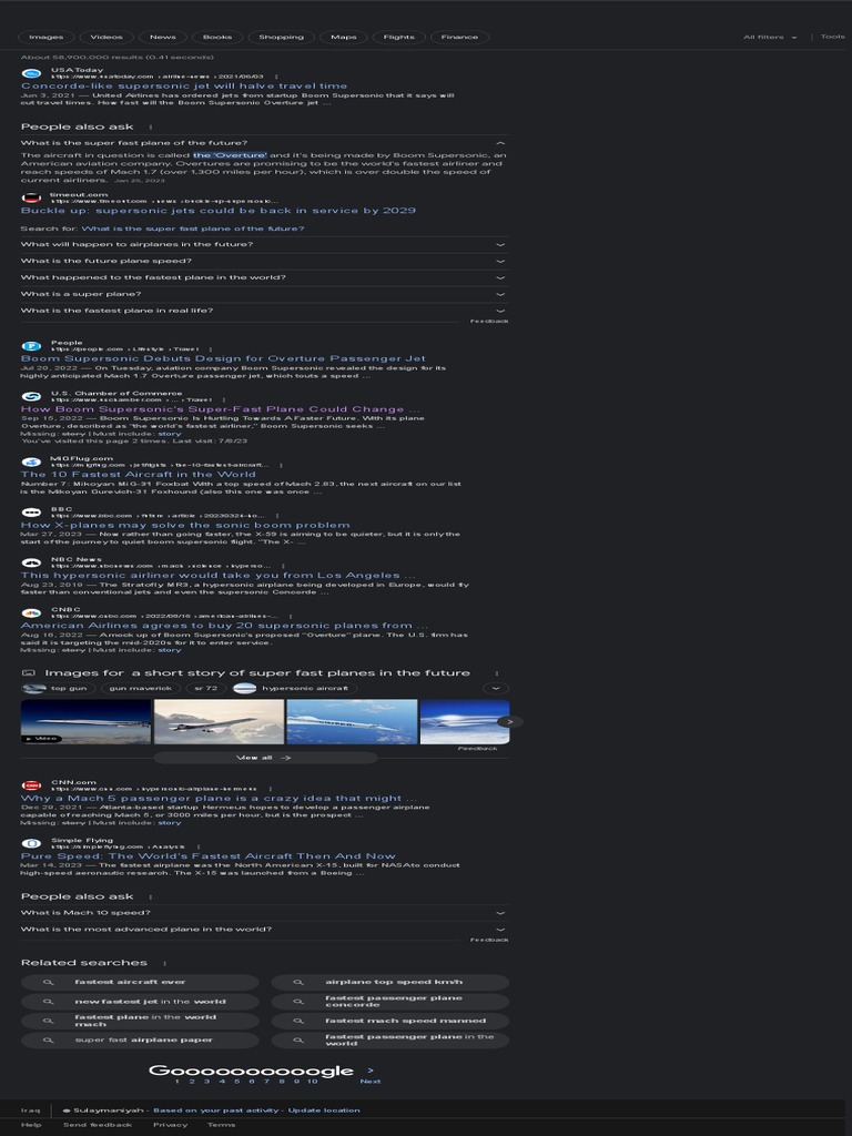 A Short Story of Super Fast Planes in The Future - Google Search | PDF ...