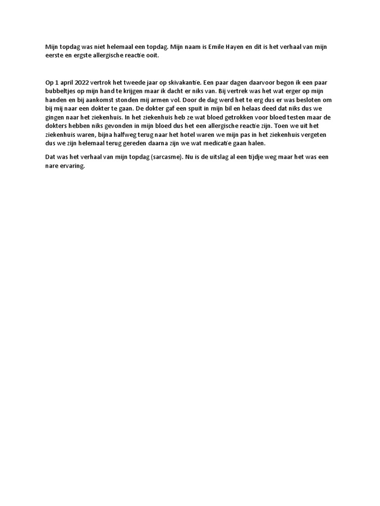Verhaal Nederlands | PDF