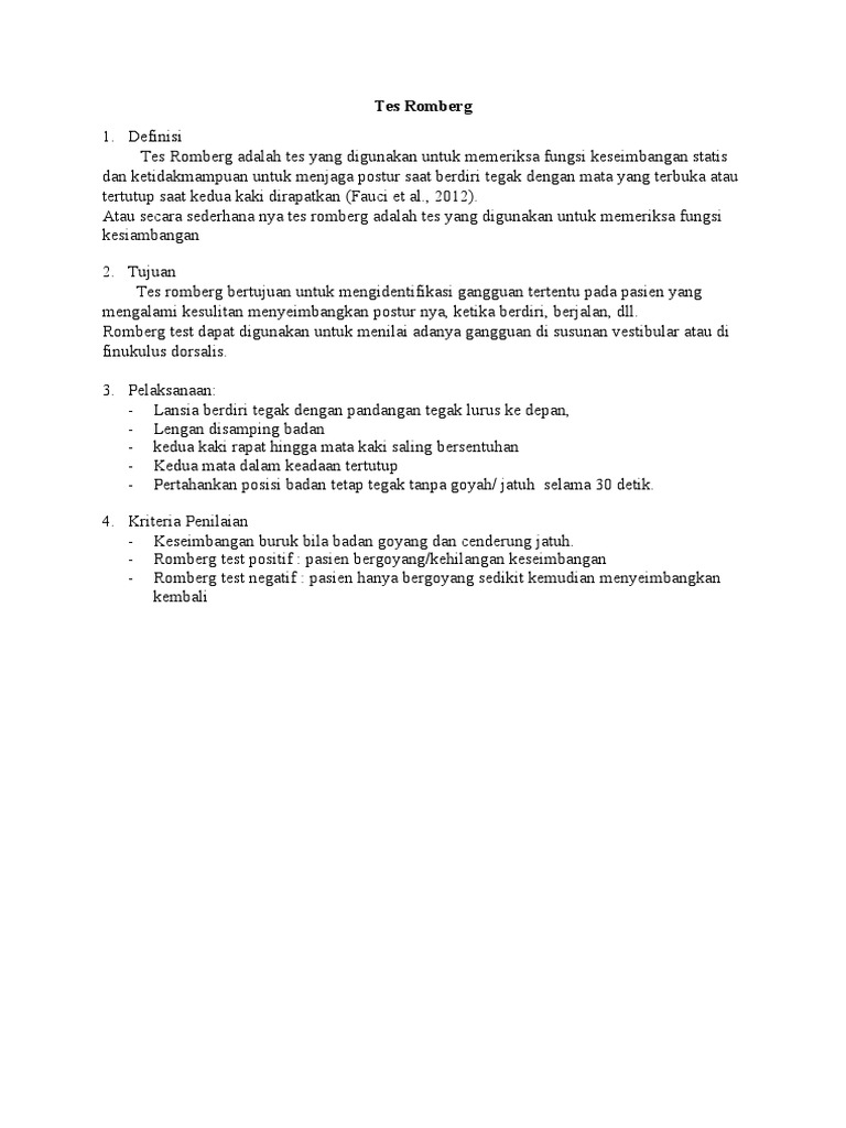 Romberg test pdf