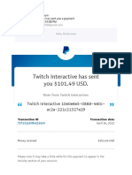 Twitch Interactive Has Sent You A Payment