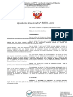 Resolución Directoral #8879 - 2022: Unidad de Gestión Educativa Local #05 - San Juan de Lurigancho y El Agustino