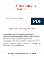 Diapositiva # Introduccion Educacion para La Salud - 2022-Hen