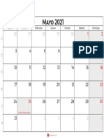 Calendario 2021 Mayo Argentina