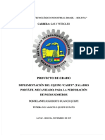PDF Implementacion Del Equipo Carey Taladro Portatil Mecanizado para La Perforacion de Pozos Someros Recuperadodocx - Compress