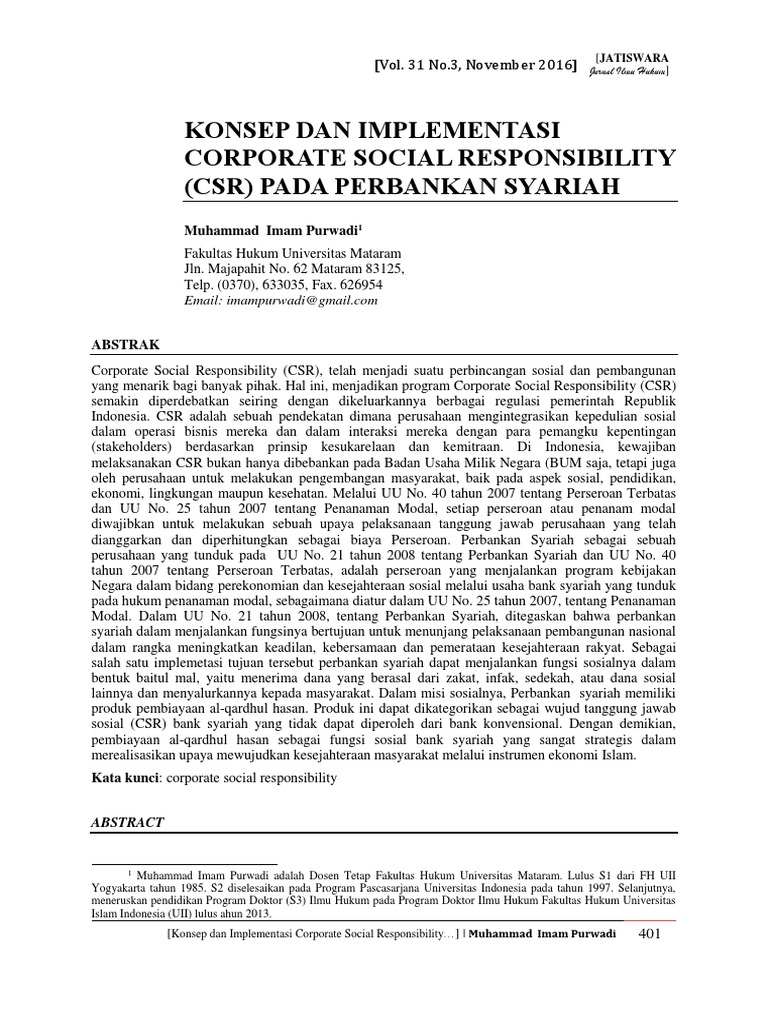CSR di Perbankan Syariah Indonesia | PDF