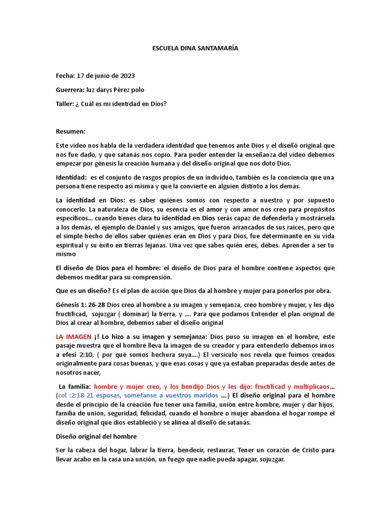 El Diseño De Dios Pdf Dios Amor