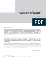 Las Relaciones Prehispánicas Entre El Perú y La Argentina