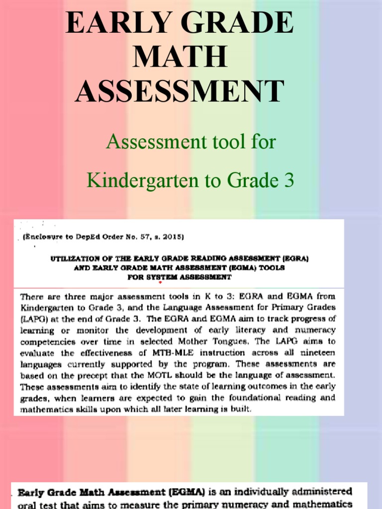 EARLY GRADE MATH ASSESSMENT PDF