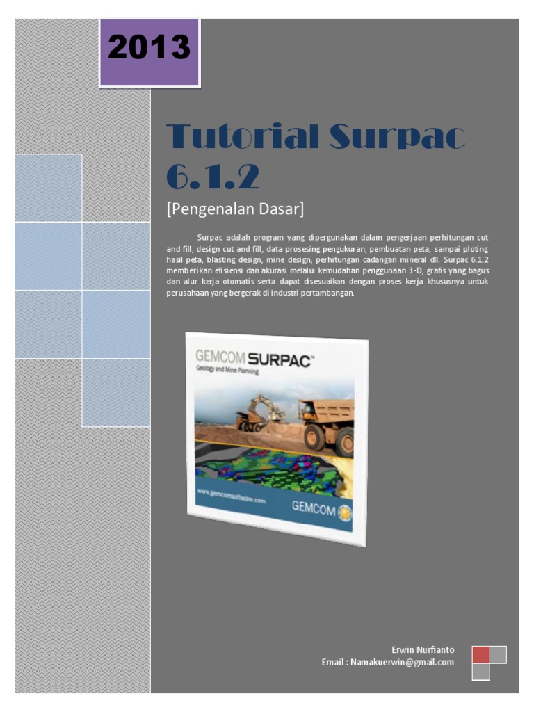 Tutorial Lengkap Surpac 6.1.2 | PDF