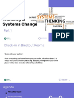 Systems Thinking and Systems Change 