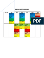 Horarios de Entrenamiento