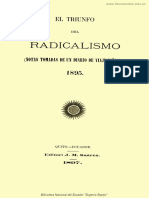 El Triunfo Del Radicalismo. Notas de Viaje Tomadas de Un Diario de Viaje Inedito. 1895