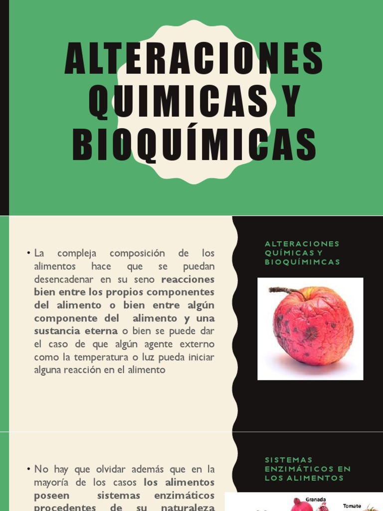 Alteraciones Químicas en Alimentos | PDF | Enzima | Lípido