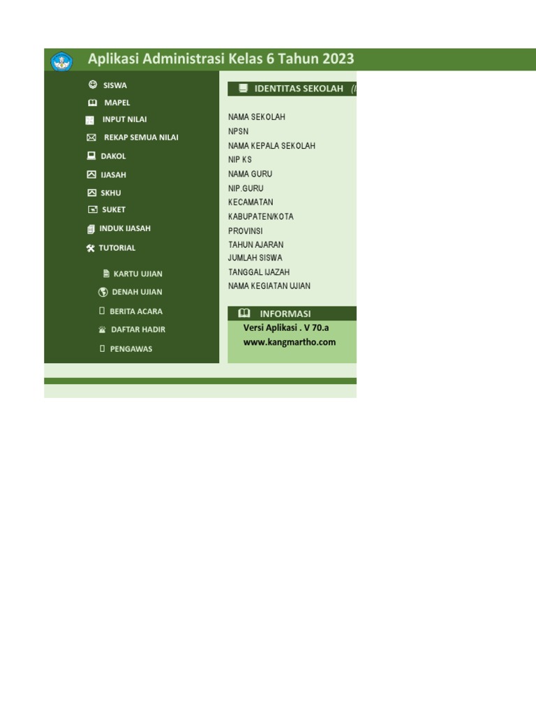Aplikasi nilai ijazah sd 2022 2023 ver 70 zero pdf
