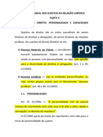 Aula 04 - Teoria Geral Dos Sujeitos Da Relação Jurídica I