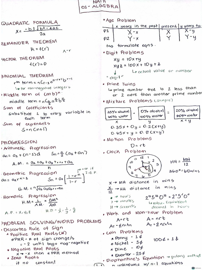 Math Formulas | PDF