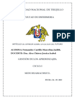 Artículo de Opinión Gestión de Los Aprendizajes 1