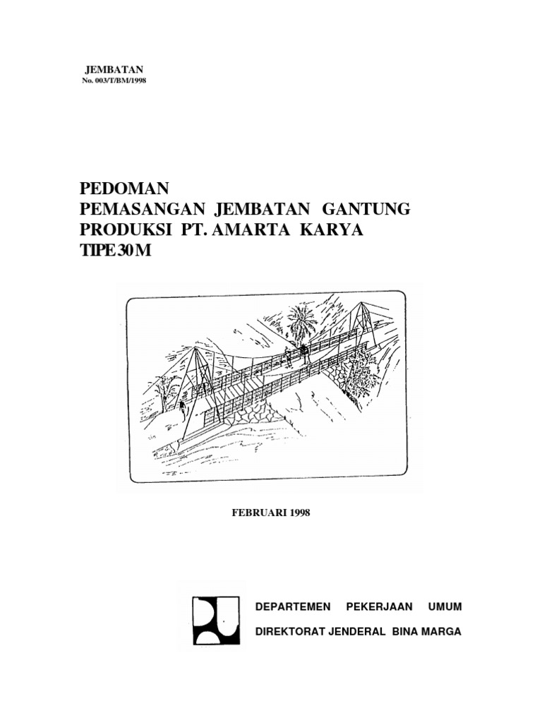 Pedoman Teknik Jembatan Gantung