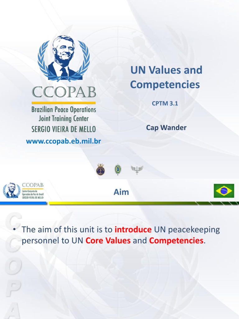 Core Values and Competencies PDF United Nations International